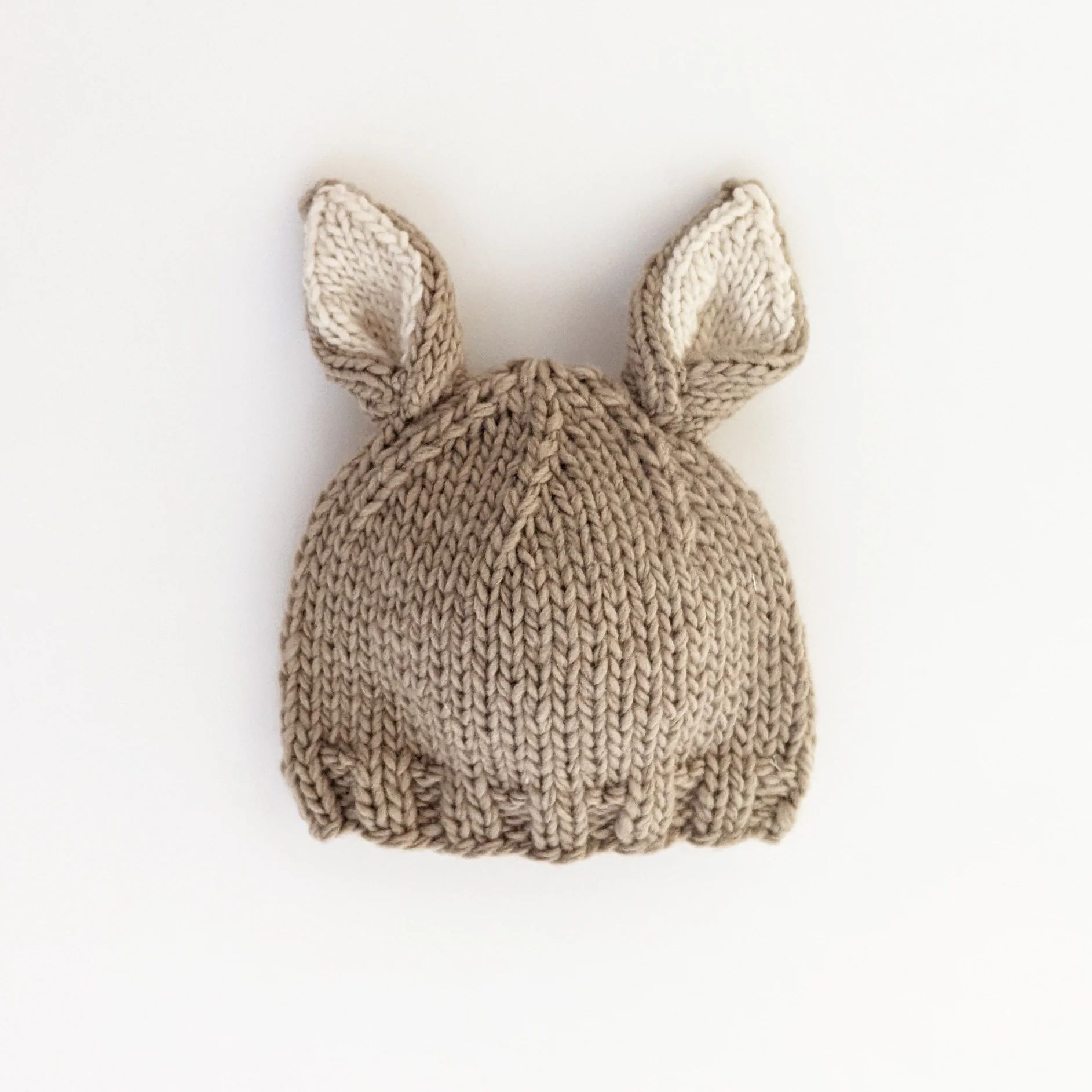 Knit Bunny Hat, Pebble | SpearmintLOVE