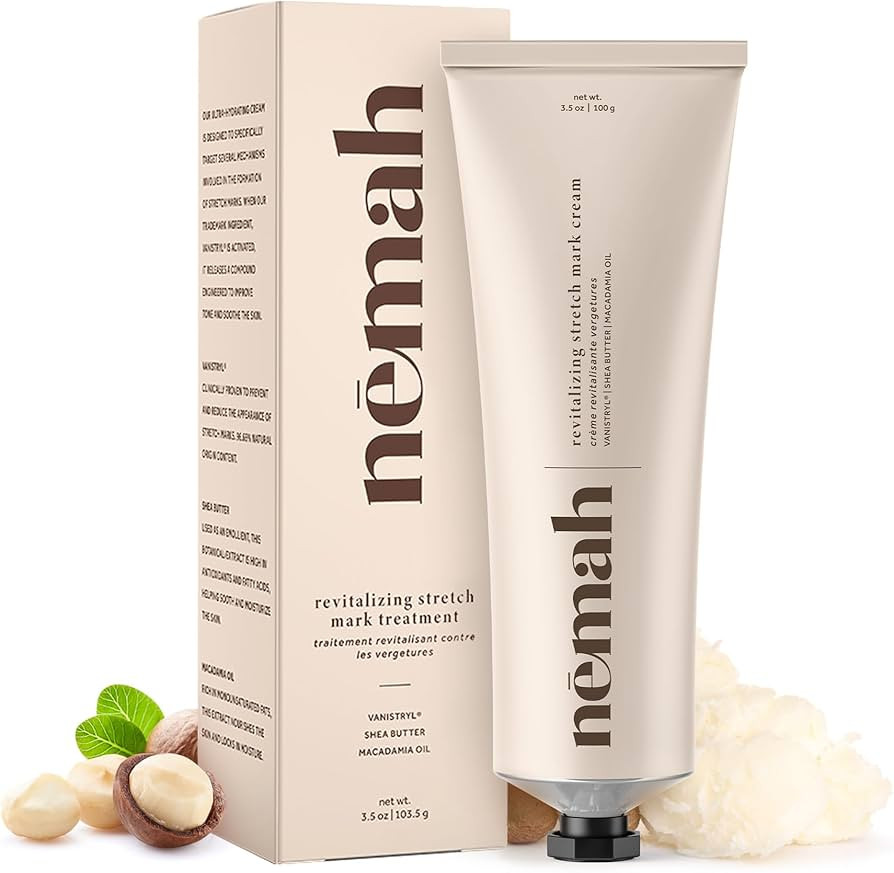 Nemah - Stretch Mark Cream for Pregnancy - Pregnancy Stretch Mark Prevention & Reduction, Postpar... | Amazon (US)