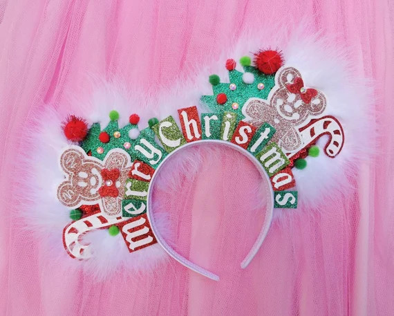 Deluxe Sequin Gingerbread Merry Christmas Ears  Christmas - Etsy | Etsy (US)