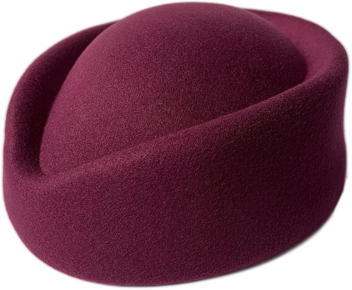 YING LAN Wool Cap Stewardess Pillbox Hat Teardrop Fascinator Base Sweet Design | Amazon (US)