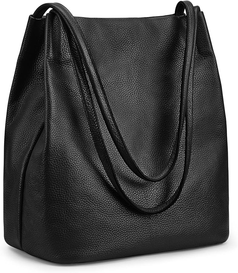 Kattee Women Soft Genuine Leather Totes Shoulder Bag Purses and Handbags with Top Magnetic Snap C... | Amazon (US)