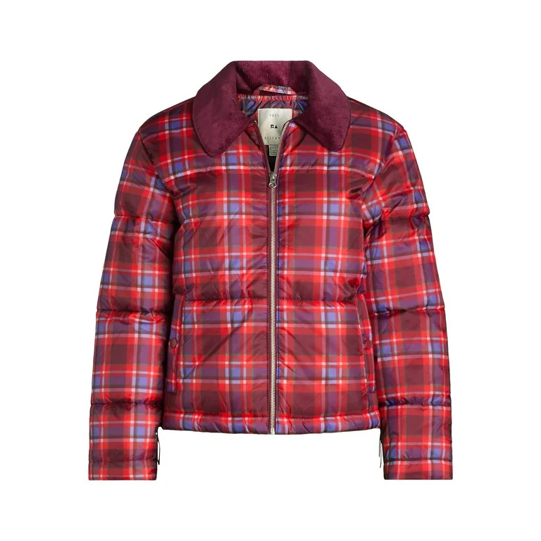 Free Assembly Women's and Women's Plus Short Puffer Jacket, Sizes XS-4X | Walmart (US)