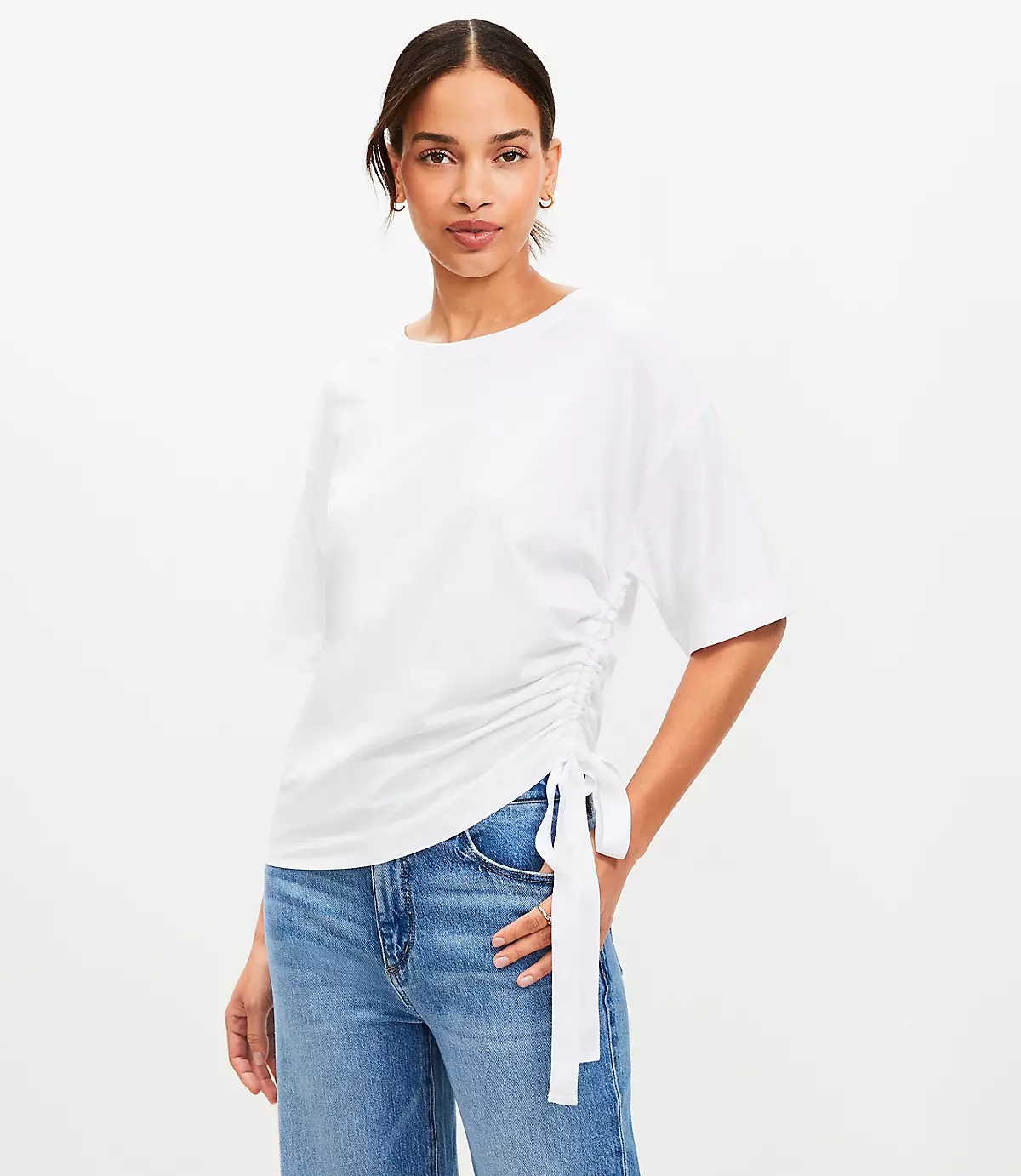 Side Tie Modern Tee | LOFT