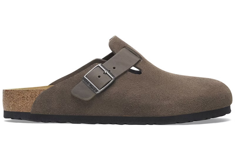 Men's Birkenstock Boston BS Mixed Leather Sneakers in Concrete Grey | StockX