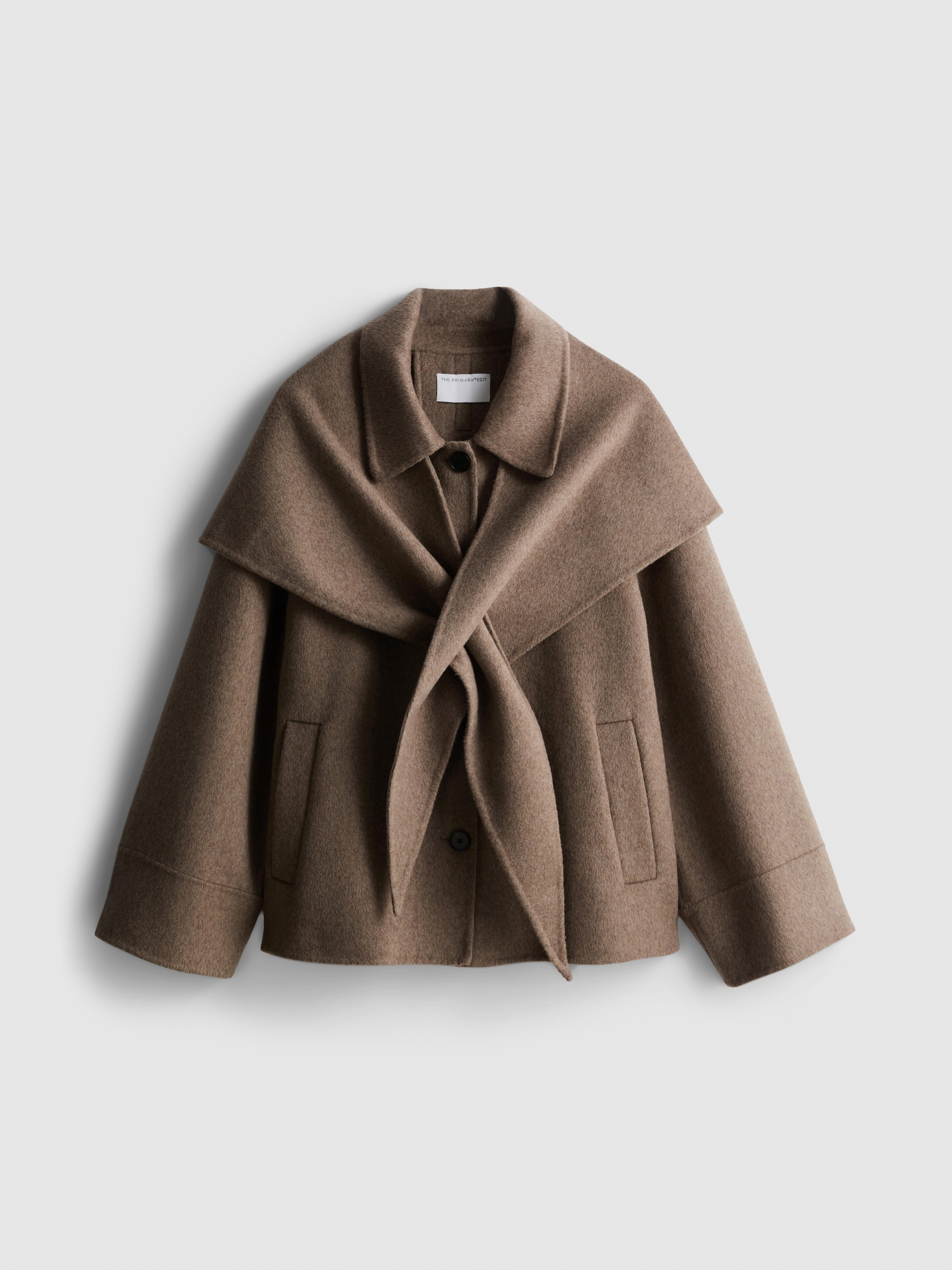 The Edit Wool Blend Scarf Detail Jacket | Primark UK