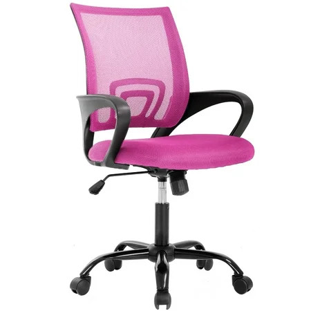 BestOffice Executive Chair with Lumbar Support & Swivel 250 lb. Capacity Pink | Walmart (US)