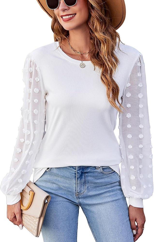 Newchoice Women's Business Casual Dressy Tops Summer Short Sleeve Work Blouses (S-XXL) | Amazon (US)