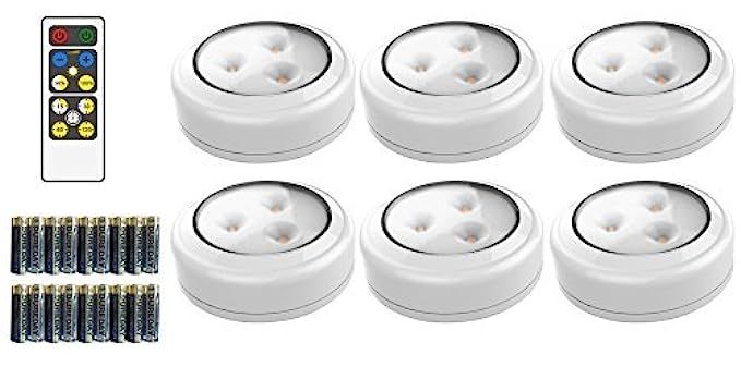 Brilliant Evolution Wireless LED Puck Light 6 Pack With Remote Control | LED Under Cabinet Lighting  | Amazon (US)