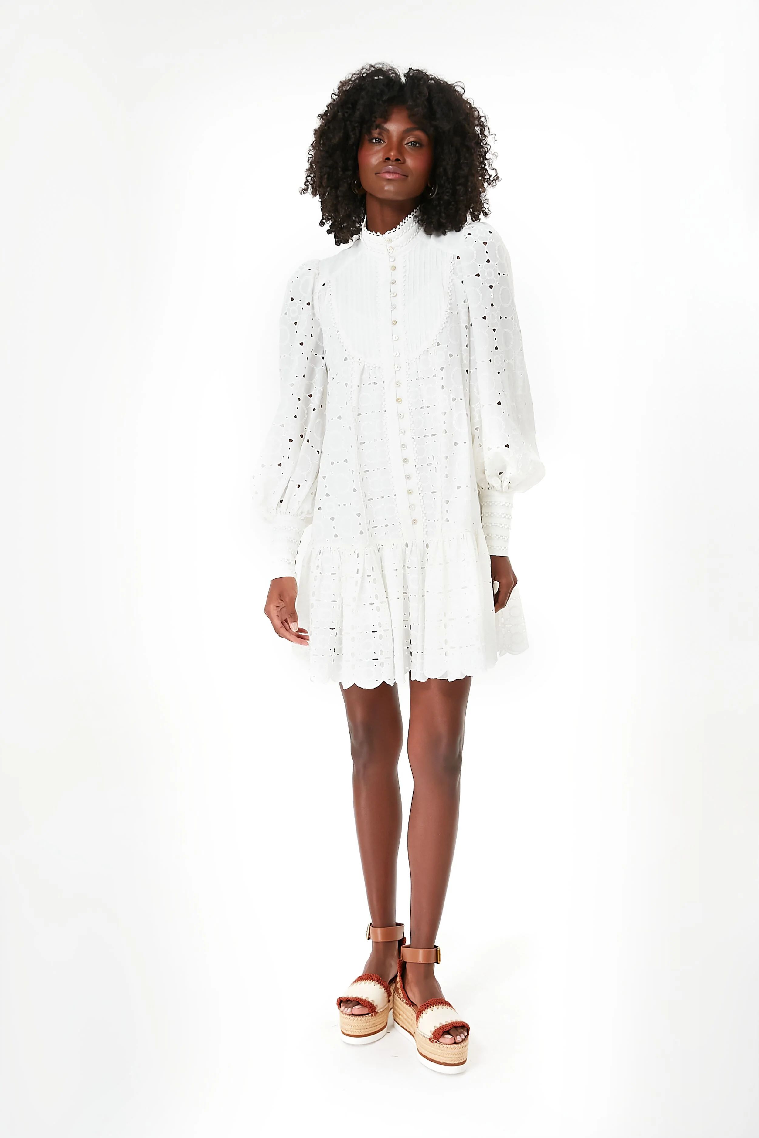 White Evie Mini Shirt Dress | Tuckernuck (US)