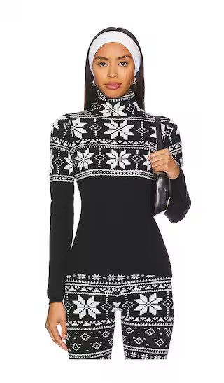 Ski Pullover in Black Fair Isle Knit | Revolve Clothing (Global)
