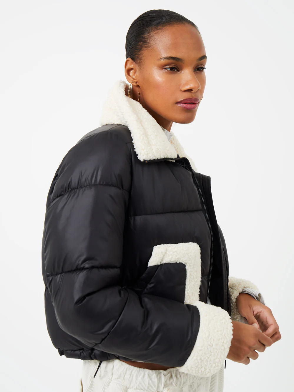 Puffer Coat with Contrast Trim | French Connection (US)