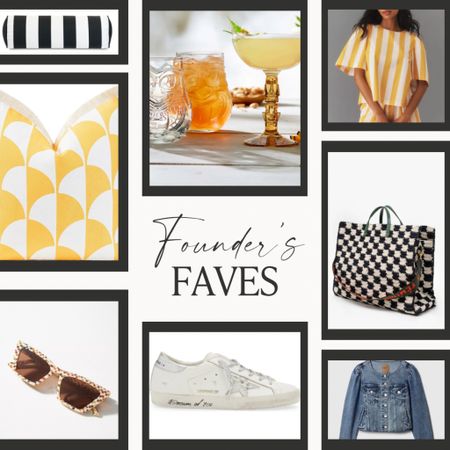 We recently launched our founder's favorite items of the season! 🌟

You spoke (slash DM'd) and we listened. Introducing a monthly series highlighting some of our founder @annlopezliving faves. From fashion to interiors, entertaining to gifting, Ann is sharing what she loves and buys—don’t miss out!

First up, her May faves:

Ann is currently having a love affair with yellow, likely because we’re entering the summer season and it’s one of the colors she used for her new outdoor space (more on that soon - GET READY). She’s found that incorporating more yellow into her life really does boost her mood and bring joy. Whether it’s a pillow or a shirt, she’s VERY into yellow RN.

And of course, some denim, some black, some sunnies, and a solid summer sweater - we’d say you’re set for the season.

Happy shopping!
.
.
.
.
#ourfavorites #currentlyloving #summerfavorites #shopthelook #founderfavorties #denimfavorites #summerfun #summerstyle #summerlife #swimlife #shoplook #effortlesschic #waystowear #styleinspiration #outfitinspo 

#LTKItBag #LTKShoeCrush #LTKGiftGuide