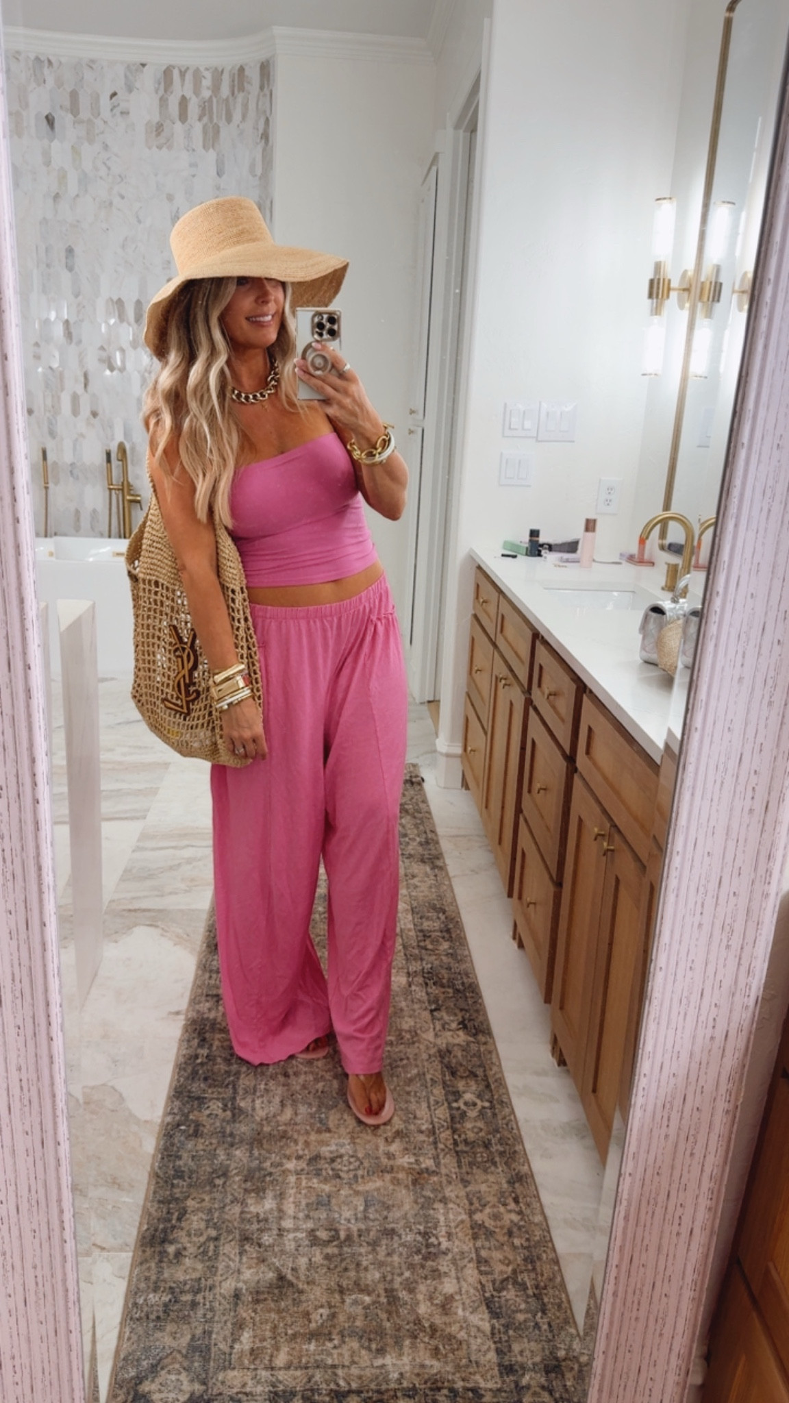 Set fits true to size. Wearing medium tube top and lightweight pants for summer. Jelly sandals size up in between sizes. Summer sandals. Miu miu slides. Crochet. Sized up to large in tennis dress. Pickleball outfit. Summer fashion. Summer outfit. Beach vacation outfit. Jeans size down one size to 28 (normally 30. Too sized up. Swimsuit coverup. Beach vacation outfits. Dress fits true to size. Looks like zimmermann. Outfit for my son’s award ceremony. 

. Walmart. Anthropologie. Travel outfits. Vacation outfits beach. Zimmermann. Aerie. Travel outfit. Beach outfit. Linen pants. Skirt fits true to size. Graduation dresses. Graduation outfit. Wedding guest dress. Summer wedding guest. Vacation outfits. Resort wear. Summer outfits. Workwear. Mother’s Day outfit. All fit true to size. Workout outfits. Summer outfits. Madewell looks for less. Walmart fashion. 
Travel outfits. Memorial Day weekend outfit. July 4th outfits. Lake outfit. Shorts. Alo looks for less. Athleisure. Walmart. Walmart fashion. Springoutfits 2036. Workout. Sports Lon outfit. Lululemon. Freee people. Sized up one size to large in the romper for this comfy fit. White button down. Shorts. . Travel outfits. Spring fashion. 2026. Aerie. Plus
 size fashion. Vacation outfit. Spring outfits 2026. Sports outfit. Spring outfits 2026. Spring fashion. Easter. Jumpsuit. Romper. Memorial Day weekend. GRWM. Sports mom outfit