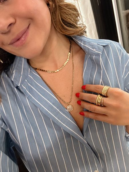 Favorite rings and necklaces via Miranda Frye! Use code carolina10 for 10% off and free us shipping! 
Miranda Frye, gold jewelry, dainty necklaces, gold rings

#LTKFindsUnder100 #LTKGiftGuide #LTKFindsUnder50