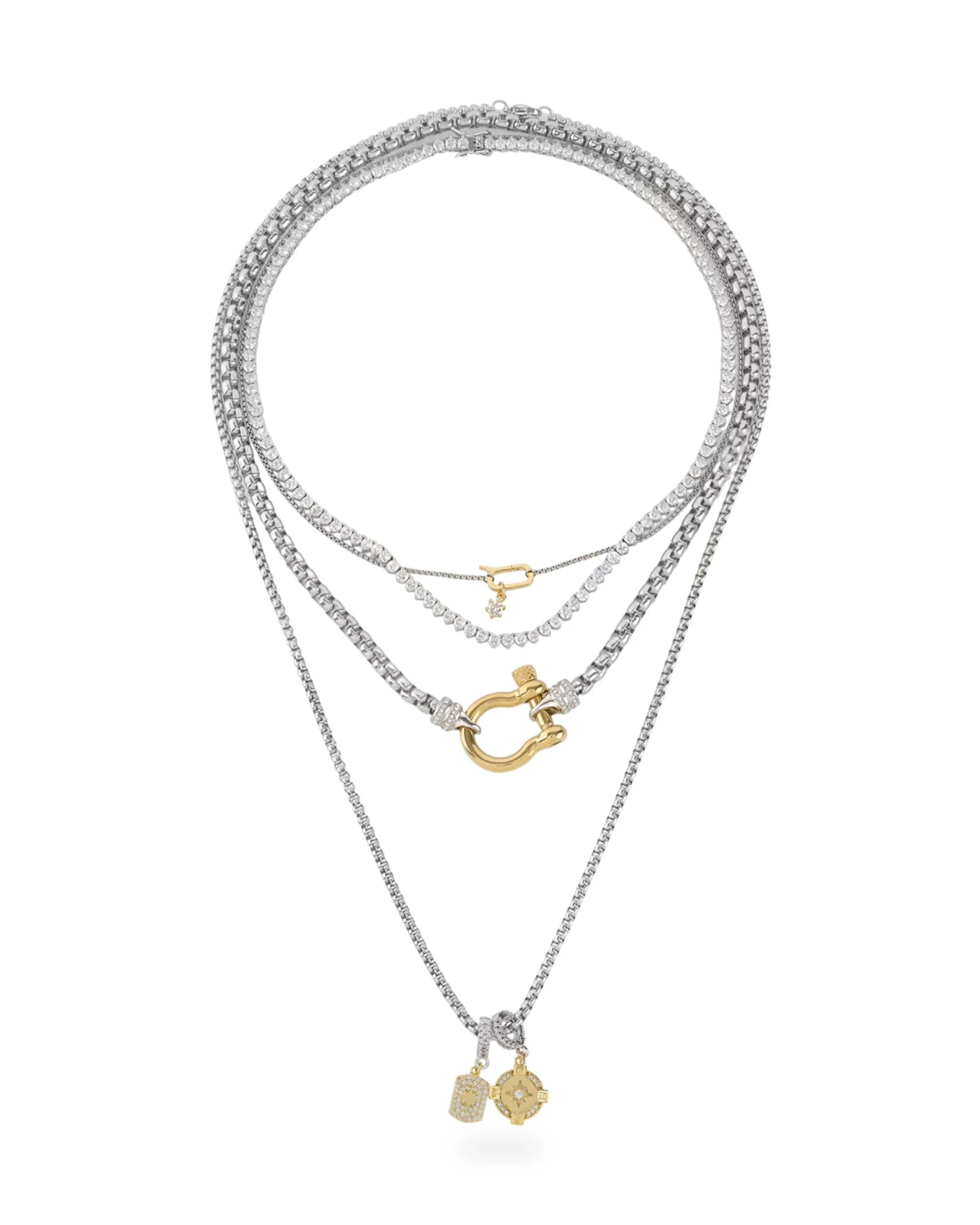 Herradura Signature Charmed Tennis Layered Necklace Set | Artizan LLC