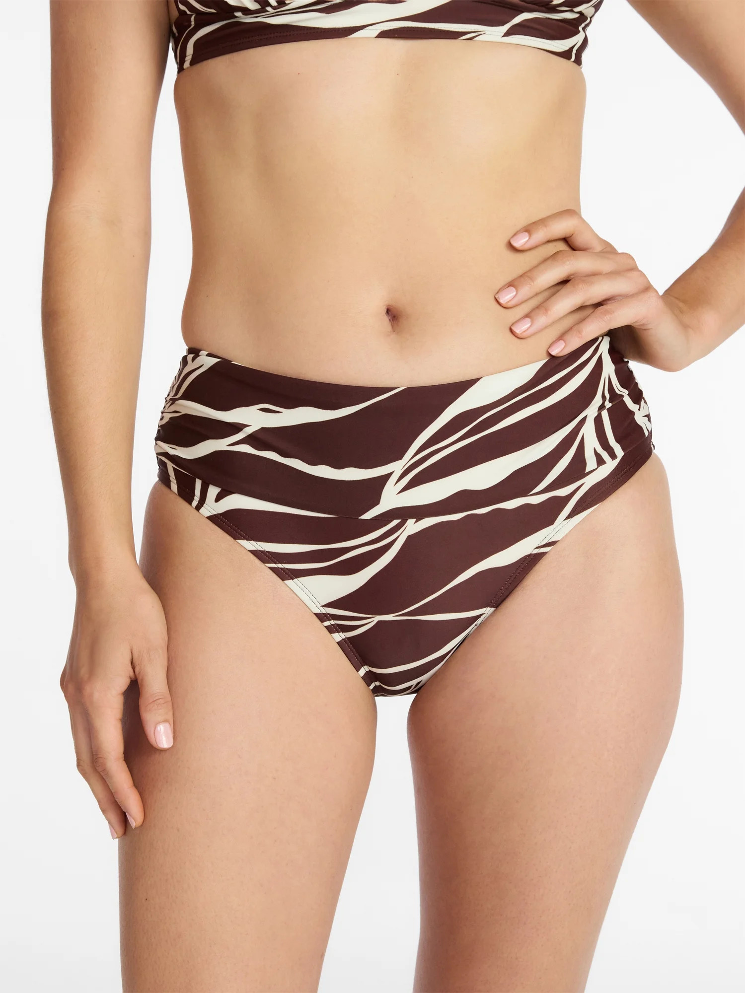 Time and Tru Women's and Women’s Plus Ruched Front Bikini Bottoms, Sizes XS-3X | Walmart (US)