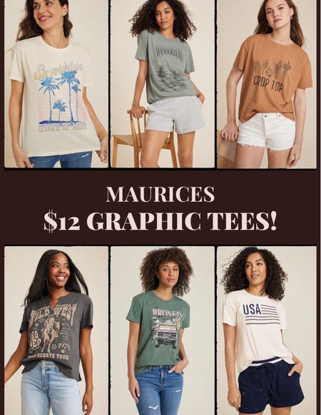 Maurices $12 graphic tees! 

#LTKOver40 #LTKFindsUnder50 #LTKSaleAlert
