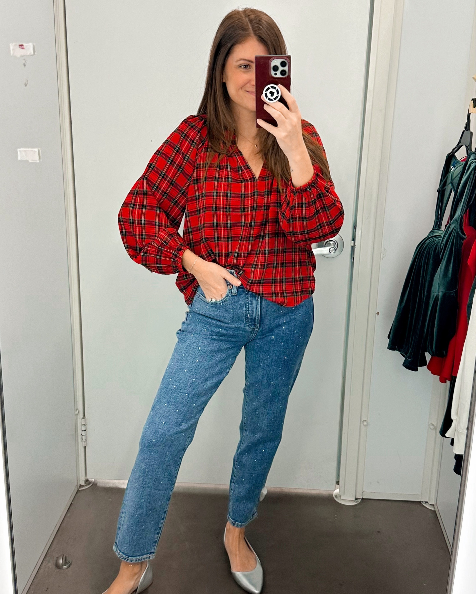 This festive plaid long sleeve shirt from Old Navy is a good one too! Love the loose fit, and also comes another color options! Wearing my true size small!

#LTKGiftGuide #LTKCyberWeek #LTKHoliday