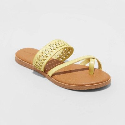 Women's Lissie Woven Toe Ring Slide Sandals - Universal Thread™ | Target