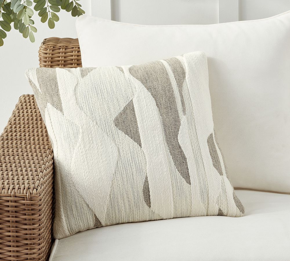 Brock Textured Outdoor Pillow | Pottery Barn (US)