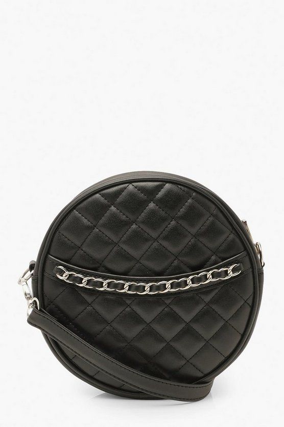 Quilted Round Cross Body Bag & Chain | Boohoo.com (US & CA)
