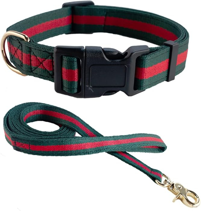 Elegant Luxury Dog Collar and Leash Set - Soft, Durable Collars and Leashes for Large Dogs | Amazon (US)