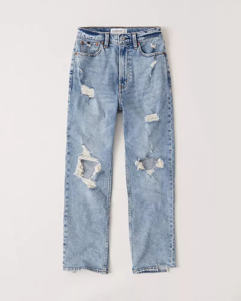 Ultra High Rise Ankle Straight Jeans | Abercrombie & Fitch US & UK