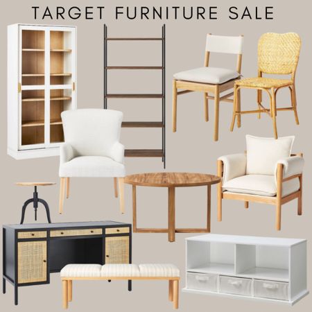 Target home furniture! 
Chairs 
Coffee table 
Book case 
Ottomans 
End tables 

#LTKhome #LTKsalealert