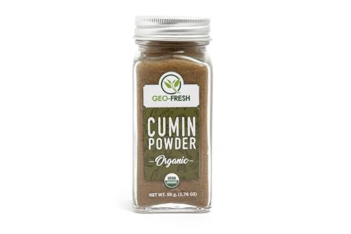 Geo-Fresh Organic Cumin Powder 1.76 oz - Ground Cumin Powder Organic for Cooking - USDA Certified, Non-GMO - For Seasonings, Cooking, Ideal for Spice Blends | Amazon (US)