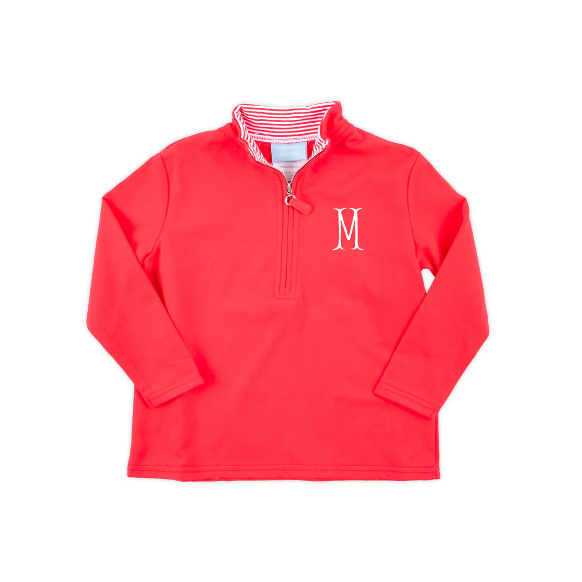 Red French Terry Half Zip Pullover | Classic Whimsy