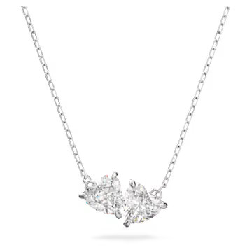 Attract Soul Necklace, White, Rhodium plated | Swarovski (US)