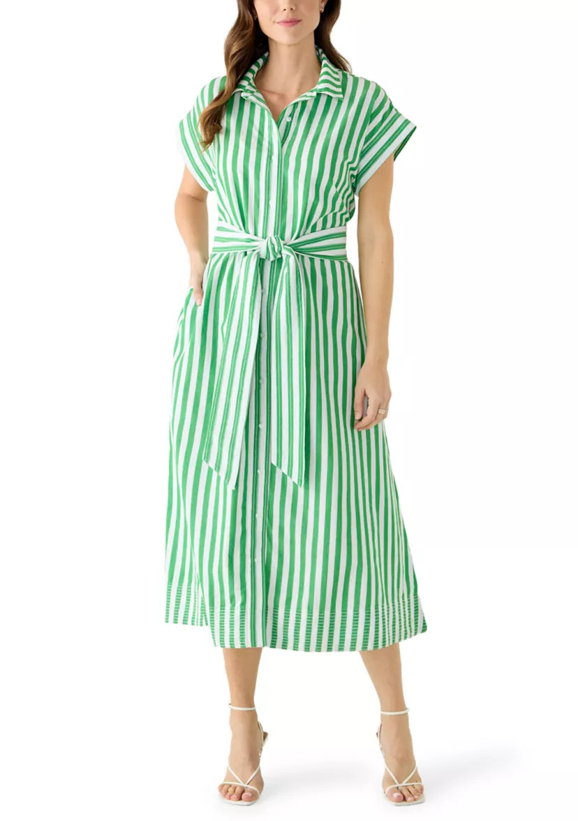 Women's Short Sleeve Belted Midi Dress | Belk