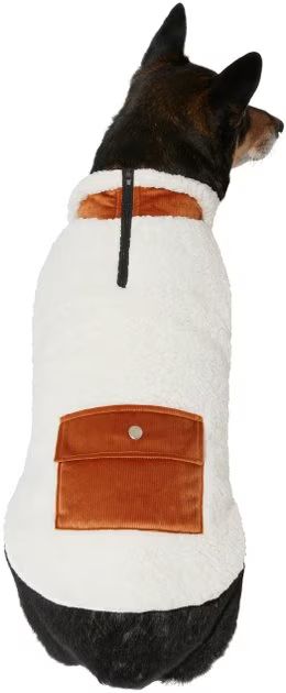 Frisco Insulated Dog & Cat Half Zip Sherpa Fleece Vest | Chewy.com