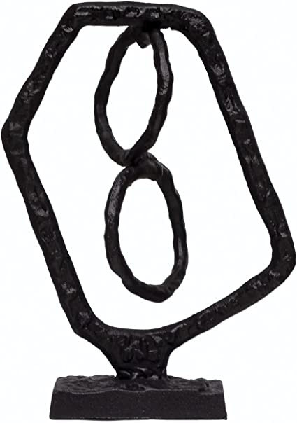 Creative Co-Op Cast Iron Abstract Décor Decorative Object, 8" L x 4" W x 11" H, Black | Amazon (US)