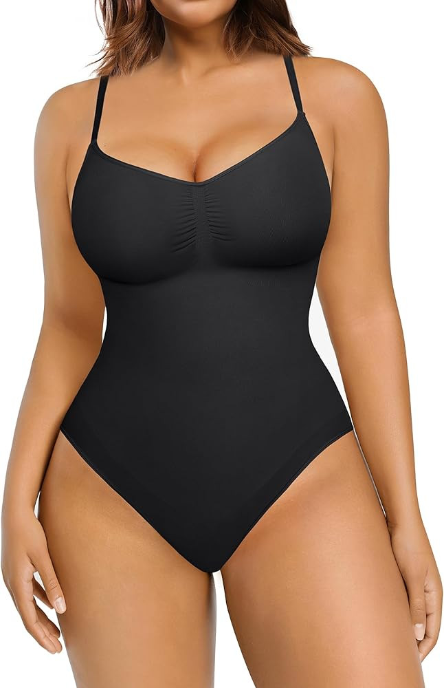 FeelinGirl Shapewear Bodysuit Sculpting Tummy Control Body Shaper for Women Seamless Plus Size Bu... | Amazon (US)