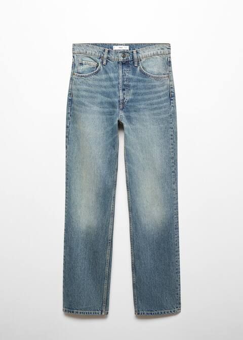 Mid-rise straight jeans | MANGO (US)