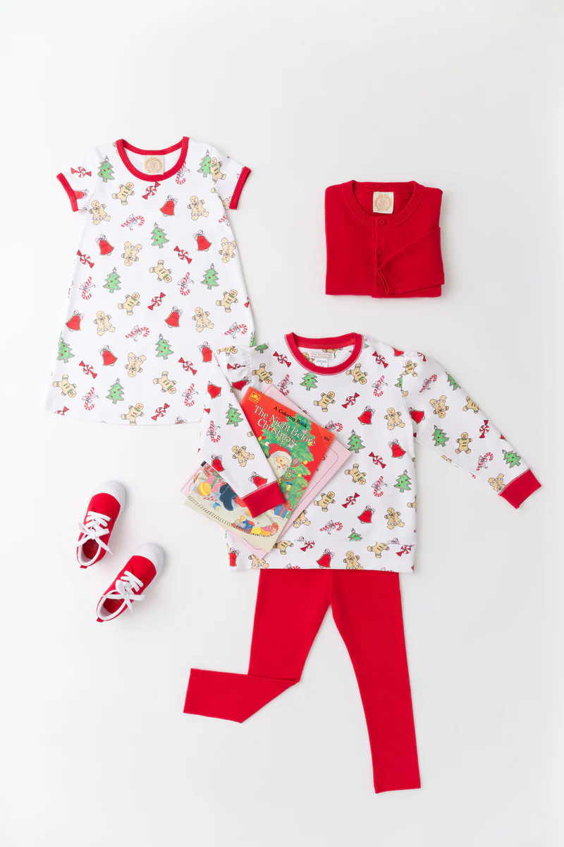 Polly Play Dress - Sugar Plum with Richmond Red | The Beaufort Bonnet Company