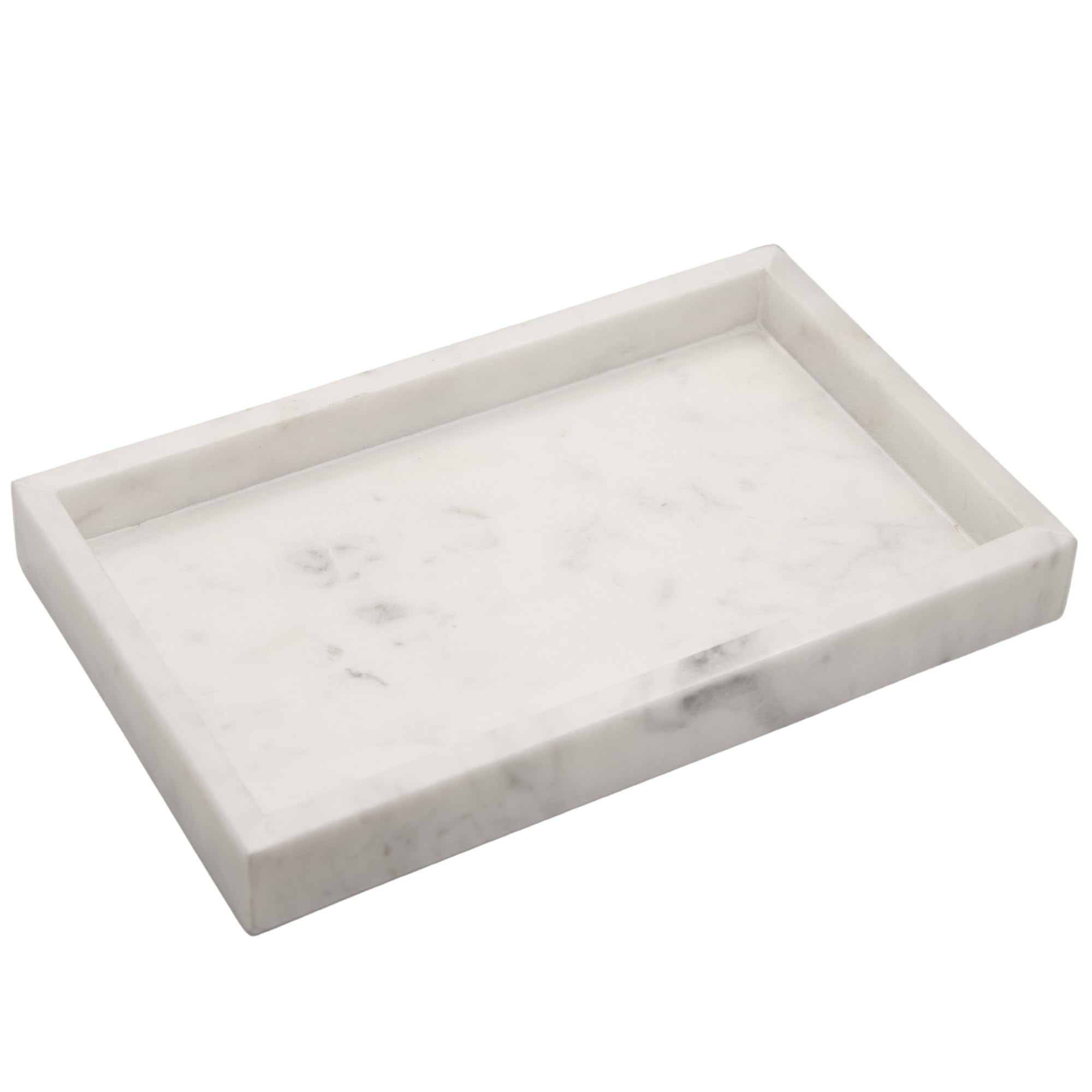 KC KULLICRAFT Natural Marble Tray for Desktop/Kitchen/Vanity/Bathroom, Stone Organizer Tray for C... | Amazon (UK)