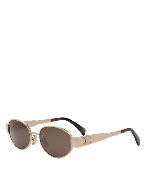 CELINE Triomphe Metal Round Sunglasses, 54mm  | Bloomingdale's Jewelry & Accessories | Bloomingdale's (US)