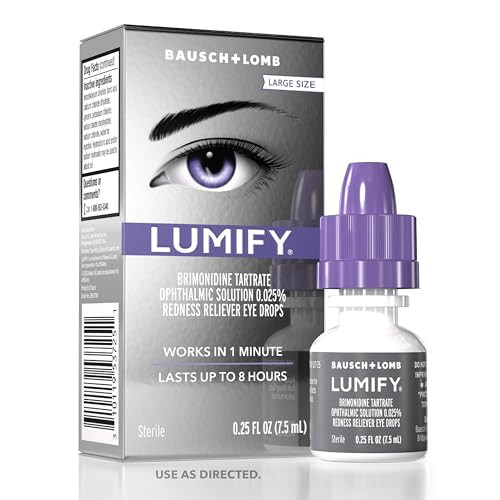 LUMIFY Eye Drops for Red Eyes, Redness Reliever for Brighter Looking Eyes, Works in 1 Minute & Lasts Up to 8 Hours, Eye Drops, 0.25 Fl Oz (7.5mL) | Amazon (US)