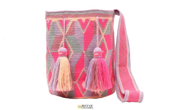 Large Wayuu Mochila Bag With Tassels  Handwoven Crochet | Etsy | Etsy (US)