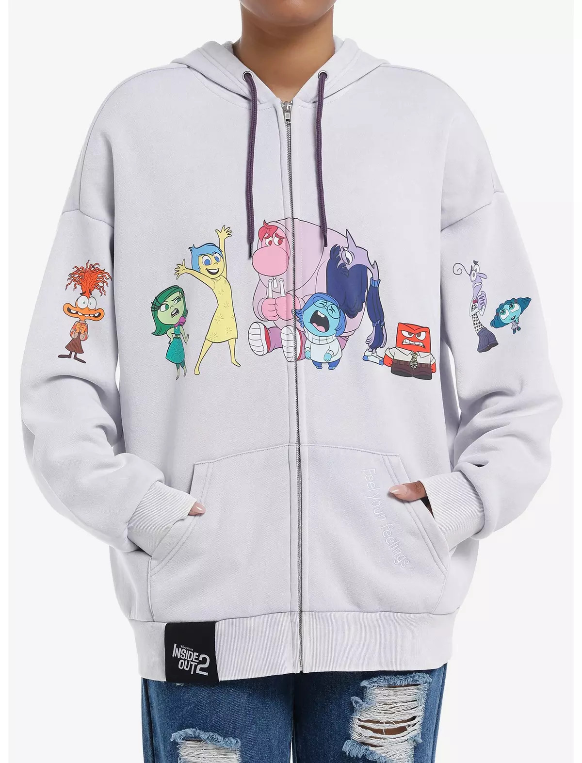Her Universe Disney Pixar Inside Out 2 Emotions Girls Oversized Hoodie | Hot Topic