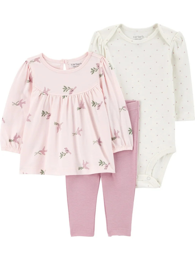 Carter's Child of Mine Baby and Toddler Outfit Set, 3-Piece, Sizes 0/3-24 Months | Walmart (US)