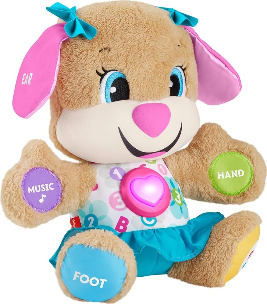 Fisher-Price Laugh & Learn Baby Learning Toy, Smart Stages Sis, Plush with Lights Music and Educa... | Amazon (US)