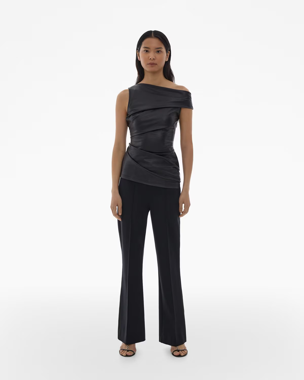 Faux Leather Asymmetrical Top | Helmut Lang (US)