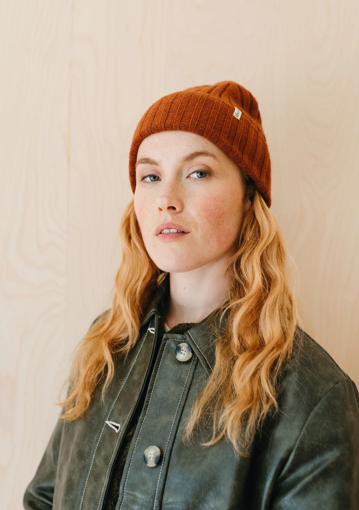 Cashmere & Merino Beanie in Rust | The Tartan Blanket Co.
