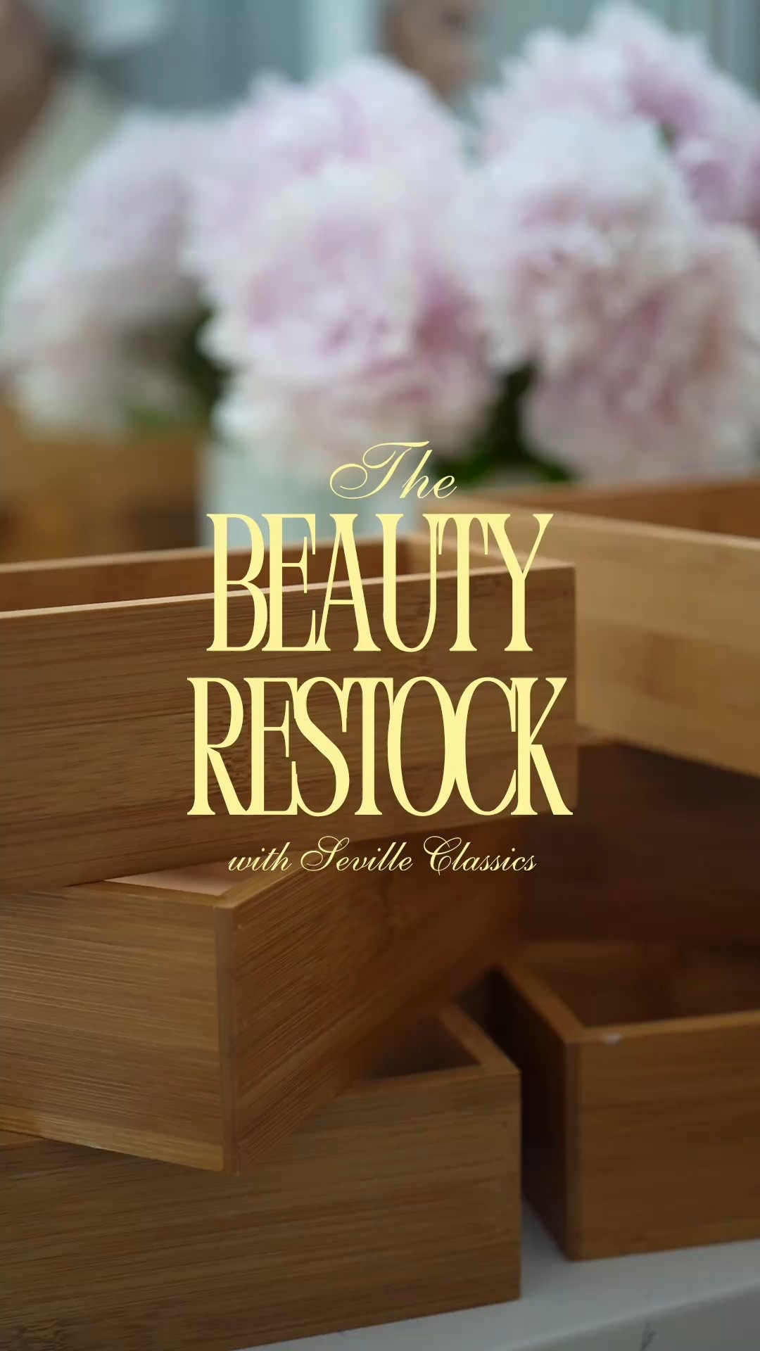 That feeling when your beauty stash sparks joy ✨ #ASMR organizing featuring @sevilleclassicsofficial bamboo collection #ad 

#LTKHome