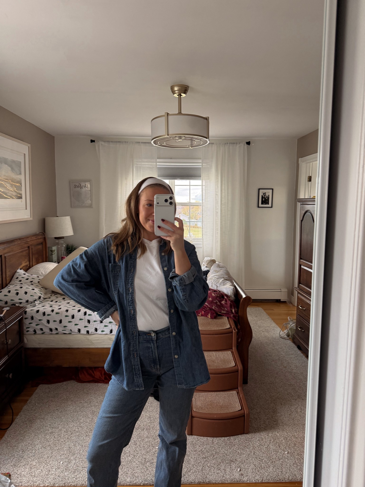 Wearing large in the shirt- best denim shirt ever !!! I don’t take these jeans off- sooo comfy TTS

#LTKjeans #LTKwinter #LTKcanada