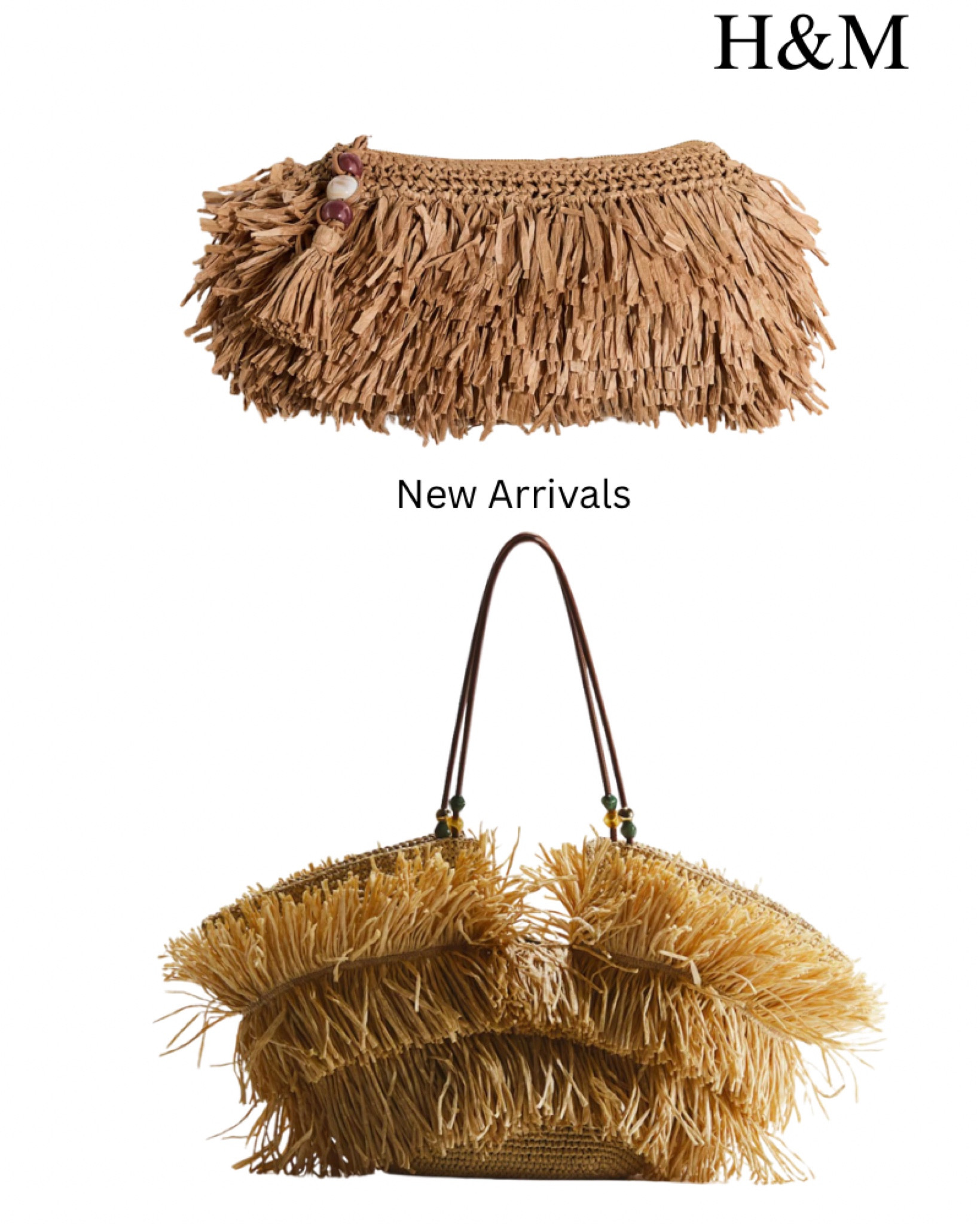 H&M new arrivals. I love both these fringe bags!! Clutch, tote, summer, look for less, beach, pool.


#LTKSwim #LTKootd