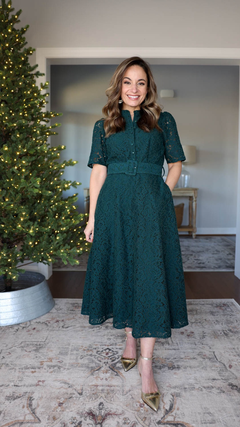 Three petite-friendly holiday dresses from @Boden 

Green Lace Dress: Petite 0 - runs large at the chest
Black Metallic Dot Dress: Petite 0 - tts
Purple Velvet Dress: Petite 0 - runs large at the chest

#ad


#LTKPetite #LTKHoliday